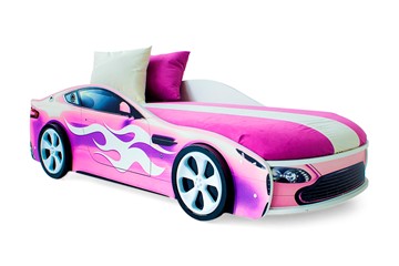Кровать-машина в детскую Бондимобиль розовый в Великом Новгороде