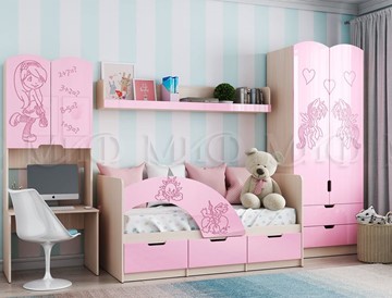 Детская спальня Миф Юниор-3, Розовый металлик в Великом Новгороде