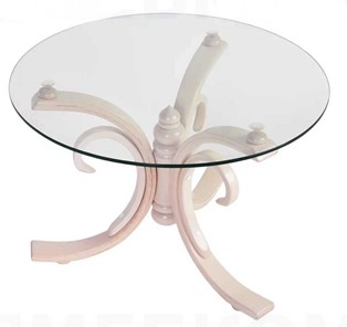 Стеклянный столик СЖ 5 беленый дуб/стекло в Великом Новгороде