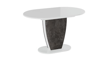Овальный стол Монреаль тип 1 (Белый глянец/Моод темный) в Великом Новгороде