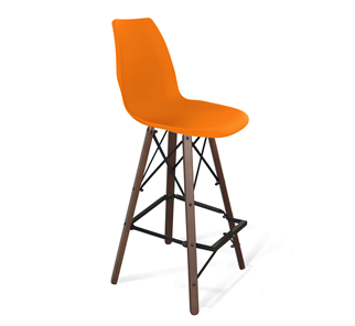 Барный стул SHT-ST29/S80 (оранжевый ral2003/темный орех/черный) в Великом Новгороде