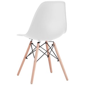 Комплект стульев 4 шт. BRABIX "Eames CF-010", пластик белый, опоры дерево/металл, 532630, 2033A в Великом Новгороде