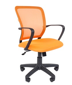 Офисное кресло CHAIRMAN 698 black TW, ткань, цвет оранжевый в Великом Новгороде