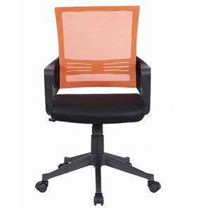 Компьютерное кресло Brabix Balance MG-320 (с подлокотниками, комбинированное черное/оранжевое) 531832 в Великом Новгороде