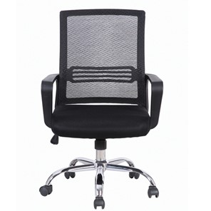 Офисное кресло Brabix Daily MG-317 (с подлокотниками, хром, черное) 531833 в Великом Новгороде