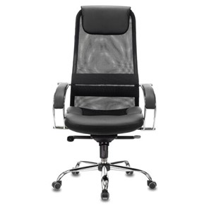 Офисное кресло Brabix Premium Stalker EX-609 PRO (хром, мультиблок, ткань-сетка/экокожа, черное) 532416 в Великом Новгороде