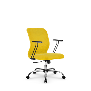 Кресло компьютерное SU-Mr-4/подл.110/осн.003 желтый в Великом Новгороде