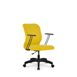 Кресло компьютерное SU-Mr-4/подл.110/осн.005 желтый в Великом Новгороде