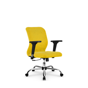 Кресло компьютерное SU-Mr-4/подл.200/осн.003 желтый в Великом Новгороде