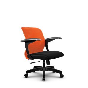 Кресло офисное SU-M-4/подл.160/осн.001, Оранжевый/Черный в Великом Новгороде