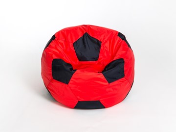 Кресло-мешок Мяч большой, красно-черный в Великом Новгороде