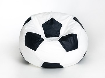 Кресло-мешок Мяч малый, бело-черный в Великом Новгороде