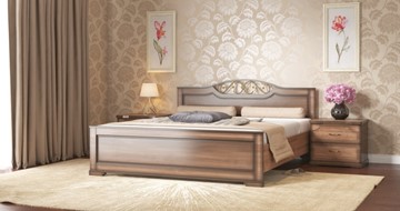 Полутороспальная кровать СВ-Стиль Жасмин 140*200 с основанием в Великом Новгороде