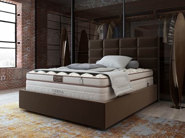 Кровать в спальню Chocolate Compact/Island M 160х200, Микровелюр (Manhattan Лесной каштан) в Великом Новгороде