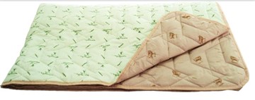Одеяло «Зима-Лето», ткань: тик, материалы: бамбук/верблюжья шерсть в Великом Новгороде