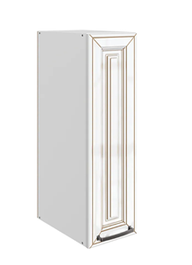Кухонный навесной шкаф Атланта L200 H720 (1 дв. гл.) эмаль (белый/белый глянец патина золото) в Великом Новгороде