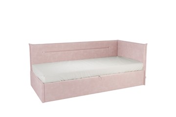 Кроватка 0.9 Альба (Тахта), нежно-розовый (велюр) в Великом Новгороде