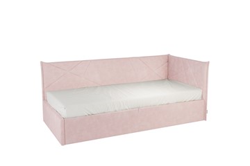 Кровать в детскую 0.9 Бест (Тахта), нежно-розовый (велюр) в Великом Новгороде