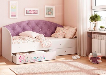 Детская кровать Эльза без бортика, Фиолетовый (латы) в Великом Новгороде