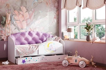 Детская кровать с бортиками Звездочка с бортиком, Фиолетовый в Великом Новгороде