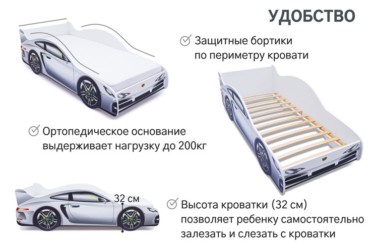 Кровать-машина в детскую Porsche в Великом Новгороде - изображение 6