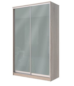 Шкаф 2-х дверный Хит-22-14-22 с цветным стеклом, средне-серый 074, Дуб сонома в Великом Новгороде