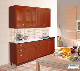 Кухонный гарнитур Классика 2000, цвет Итальянский орех в Великом Новгороде