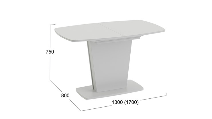 Раздвижной стол Честер тип 2, цвет Белый/Стекло белый глянец в Великом Новгороде - изображение 3