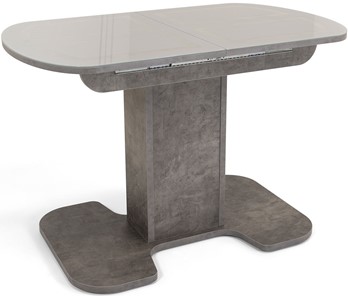 Обеденный раздвижной стол Киото-1 (ноги серый камень, серебро/серый камень) в Великом Новгороде