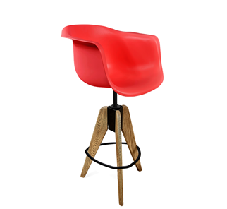 Барный стул SHT-ST31/S92 (красный/брашированный коричневый/черный муар) в Великом Новгороде