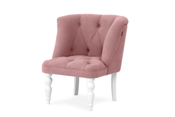 Мягкое кресло Бриджит розовый ножки белые в Великом Новгороде