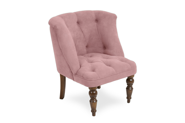 Кресло на ножках Бриджит розовый ножки коричневые в Великом Новгороде
