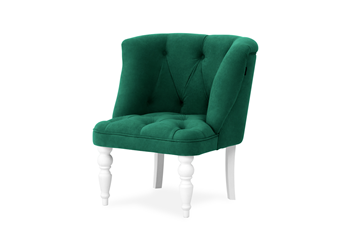 Мягкое кресло Бриджит зеленый ножки белые в Великом Новгороде