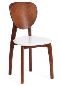 Кухонный стул Diamante, жесткое сидение бук, 42х42х85, коричневый/белый арт.19897 в Великом Новгороде