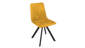 Обеденный стул Хьюго К2 (Черный муар/Микровелюр Wellmart Yellow) в Великом Новгороде