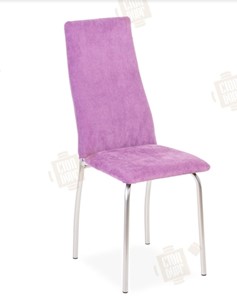 Обеденный стул Волна, каркас металл хром, инфинити фиолетовый в Великом Новгороде