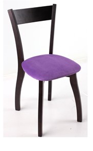 Кухонный стул Лугано каркас массив венге, велюр -  инфинити фиолетовый в Великом Новгороде