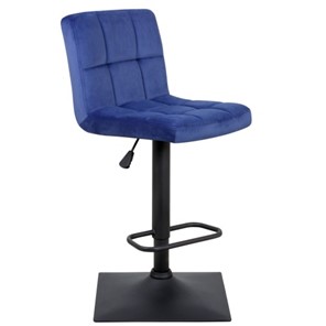 Барный стул Курт с мягкой спинкой WX-2320 велюр синий в Великом Новгороде