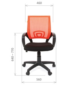 Компьютерное кресло CHAIRMAN 696 black Сетчатый акрил DW66 оранжевый в Великом Новгороде - предосмотр 1