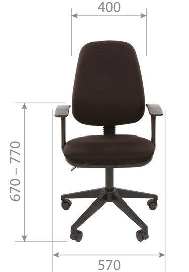 Компьютерное кресло CHAIRMAN 661 Ткань стандарт 15-21 черная в Великом Новгороде - изображение 3
