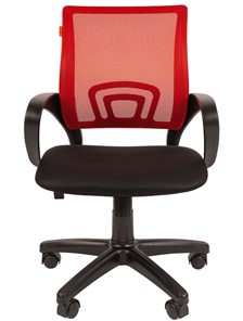 Офисное кресло CHAIRMAN 696 black Сетчатый акрил DW69 красный в Великом Новгороде - предосмотр 4
