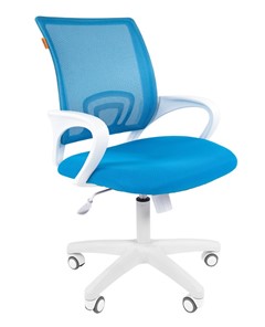 Офисное кресло CHAIRMAN 696 white, tw12-tw04 голубой в Великом Новгороде