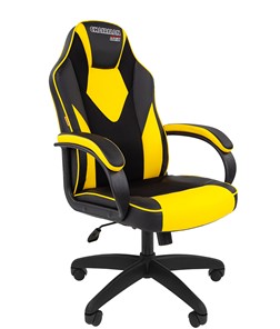 Кресло компьютерное CHAIRMAN GAME 17, цвет черный /желтый в Великом Новгороде