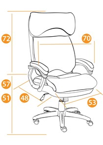 Офисное кресло DUKE флок/ткань, серый/серый, 29/TW-12 арт.14039 в Великом Новгороде - предосмотр 27