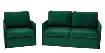 Комплект мебели Амира зеленый диван + кресло в Великом Новгороде