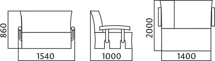 Диван прямой Аккордеон с боковинами, спальное место 1400 в Великом Новгороде - изображение 4