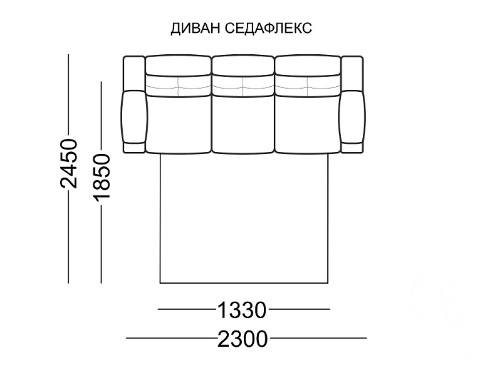 Прямой диван Рокфорд БД, седафлекс в Великом Новгороде - изображение 7
