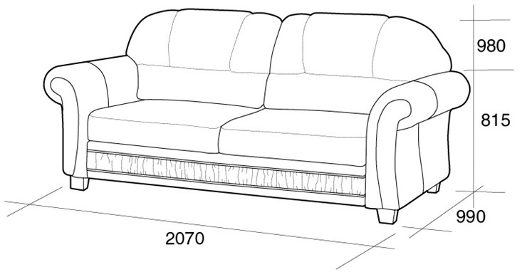 Прямой диван София 3Т в Великом Новгороде - изображение 4