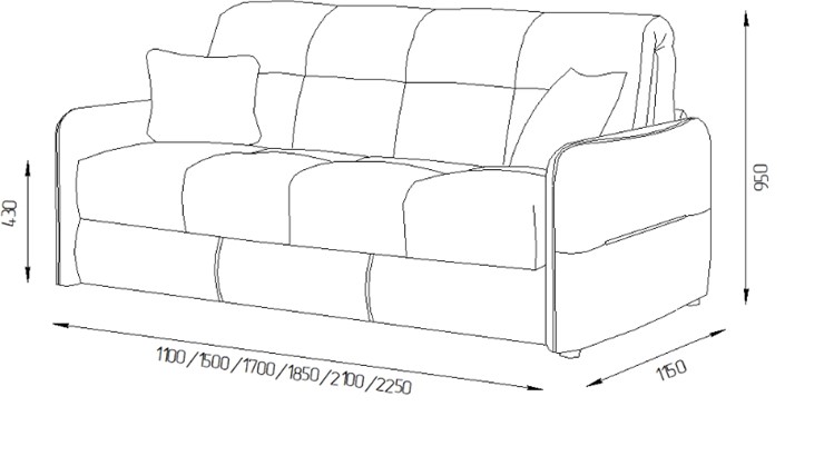 Прямой диван Токио 2 150 (НПБ) в Великом Новгороде - изображение 6