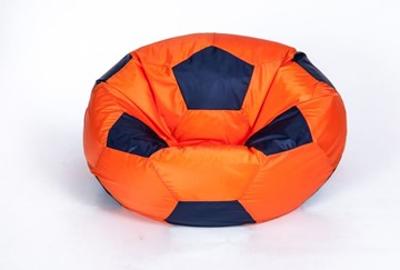 Кресло-мешок Мяч большой, оранжево-черный в Великом Новгороде